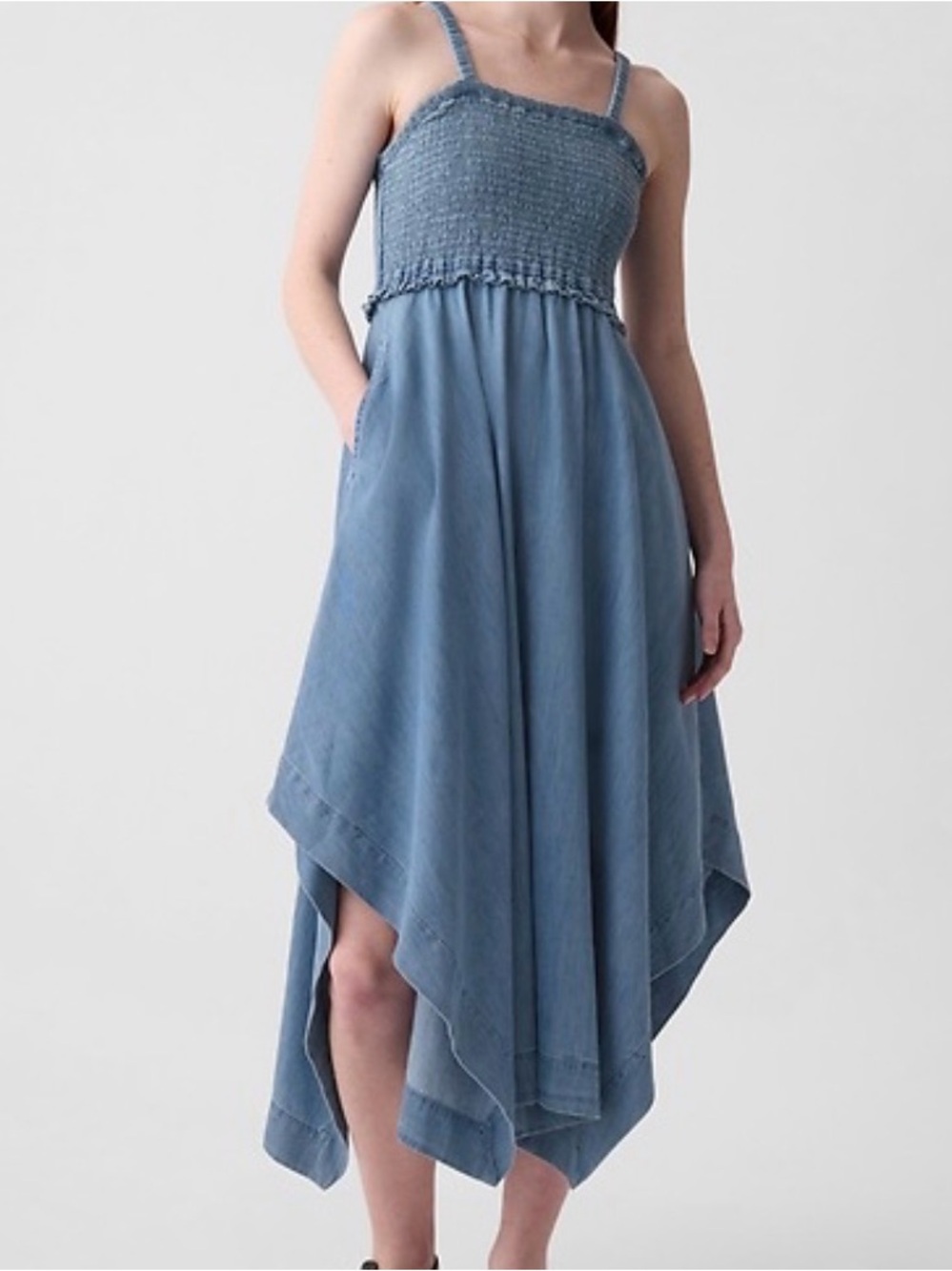 Gap Blue Smocked Sundress